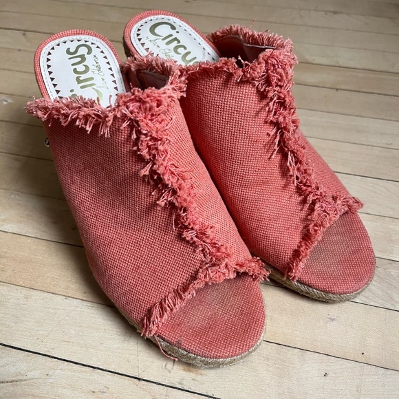 Women's Circus by Sam Edelman Coral Open-Toe Wedges - Picture 1 of 6